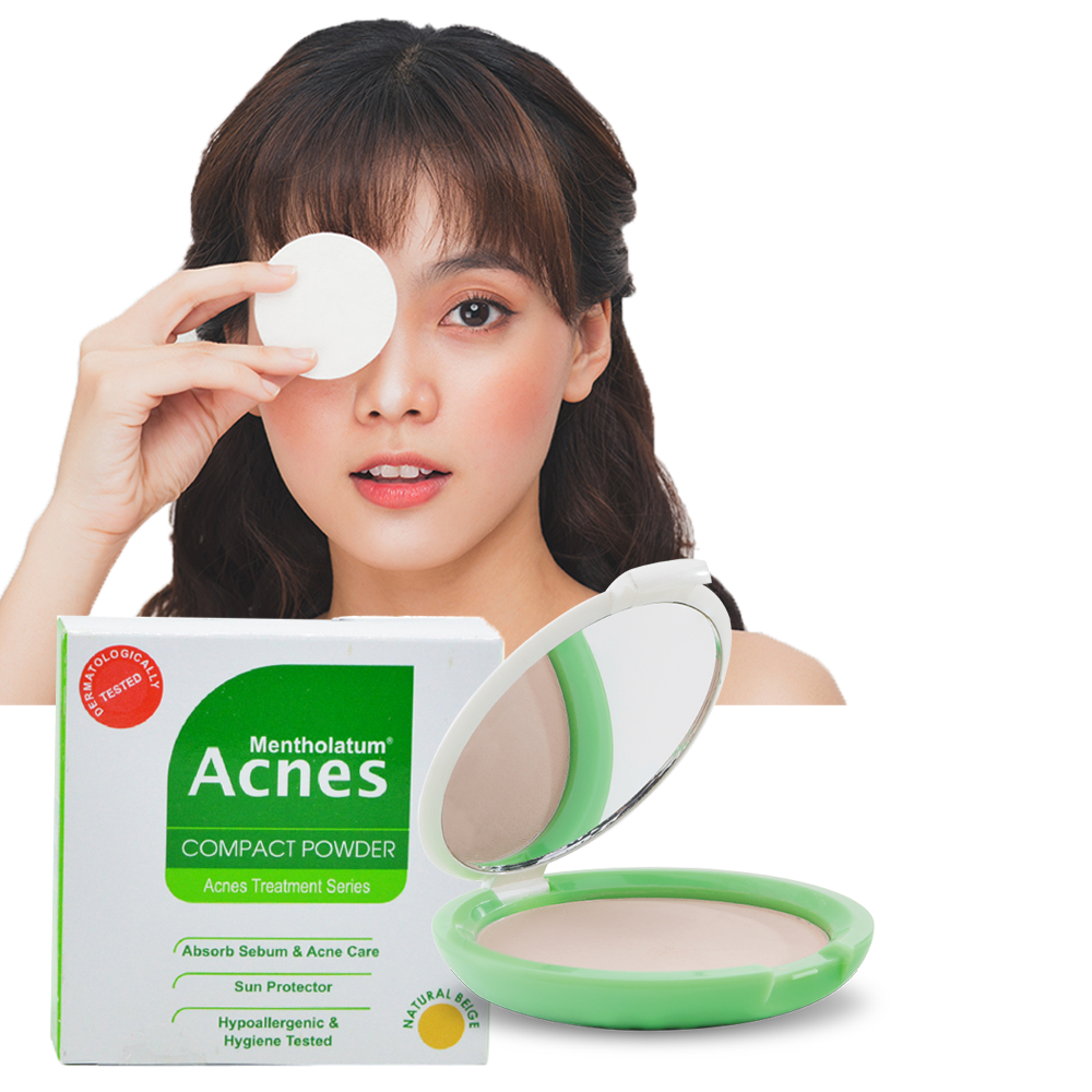 Bedak Pengecil Pori Pori Wajah Acnes Compact Powder 14gr BPOM Asli Bedak Penghilang Minyak Berlebih 