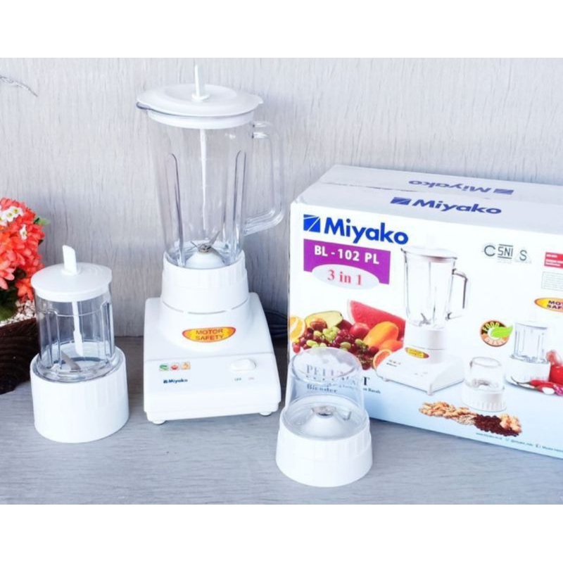 Blender Miyako Plastik 3 in 1 BL 102 PL/Blender miyako/Blender Murah/Blendermultifungsi