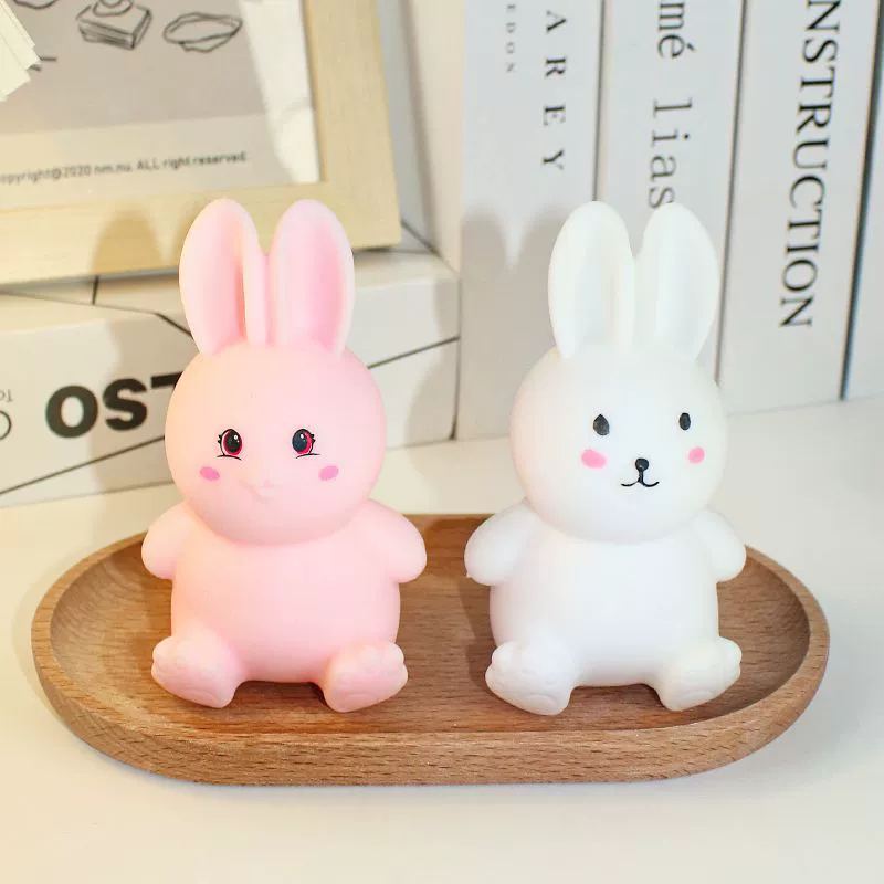 Mainan Squishy Jumbo Antistress Bantuk Rabbit Stand Mainan Hiasan Squishi Mainan Lucu Mainan Pencet-Pencet