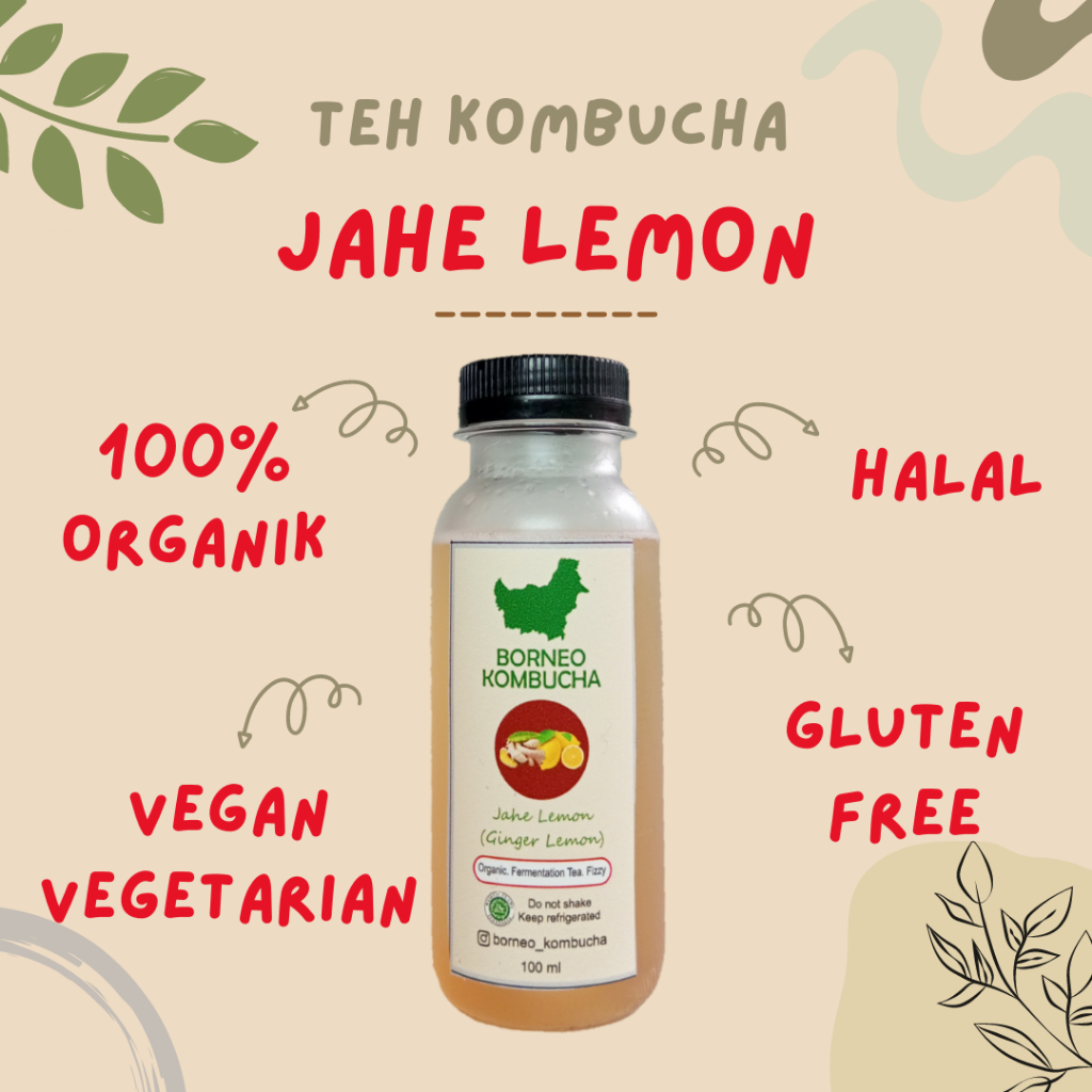 

BORNEO KOMBUCHA JAHE LEMON ORGANIK HALAL 100 mL