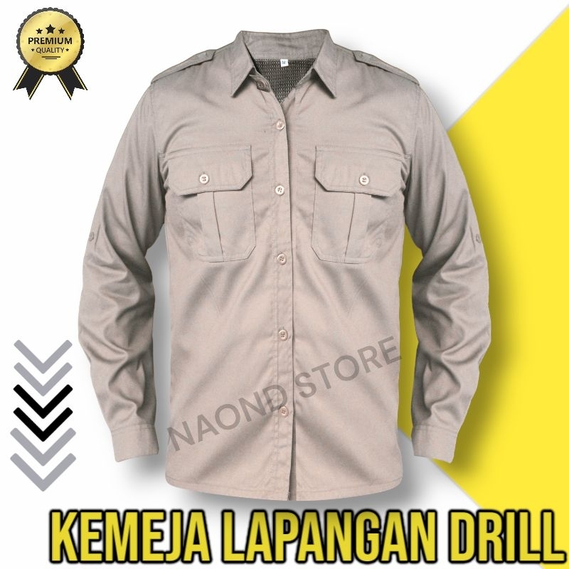 KEMEJA PRIA SERAGAM PDL NET TV / kemeja lapangan tactical pdl / pdh lengan panjang bahan American Drill