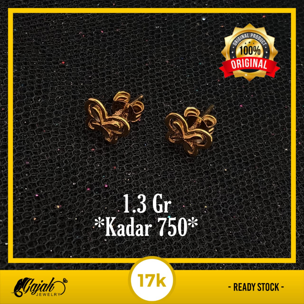 Anting Emas 17K - 1.3 Gr Kadar 750 - TMS100000006