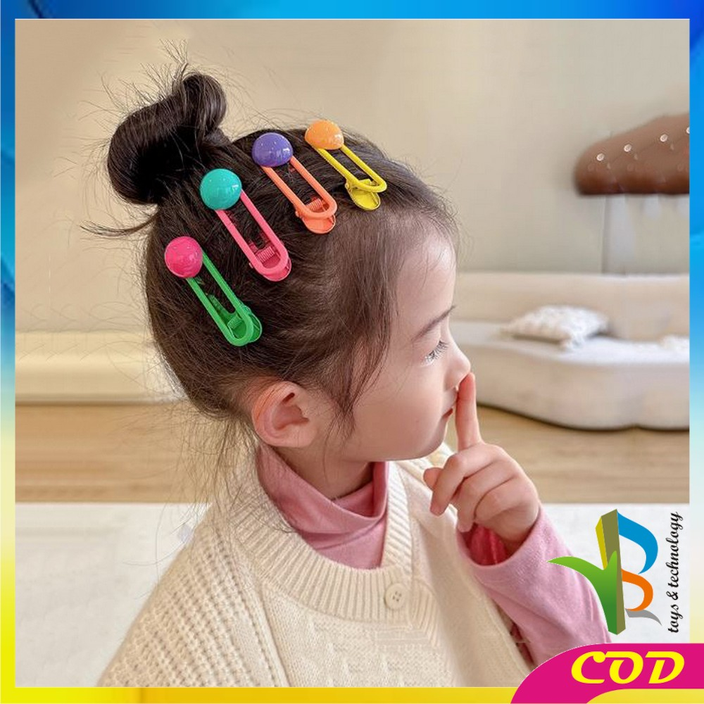 RB-C878 Jepit Rambut Anak Karakter 5IN1 Aksesoris Rambut Anak Perempuan Motif Bunga / Set Jepitan Rambut Korea Motif Love Lucu Isi 5pcs Hair Pin Set Import