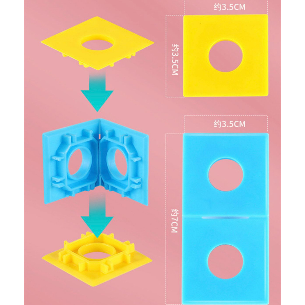 [MS] Mainan Anak Susun Balok Persegi / Kotak Rakit Kreatifitas Anak / Balok Susun 3d / Kepingan Susun Klip