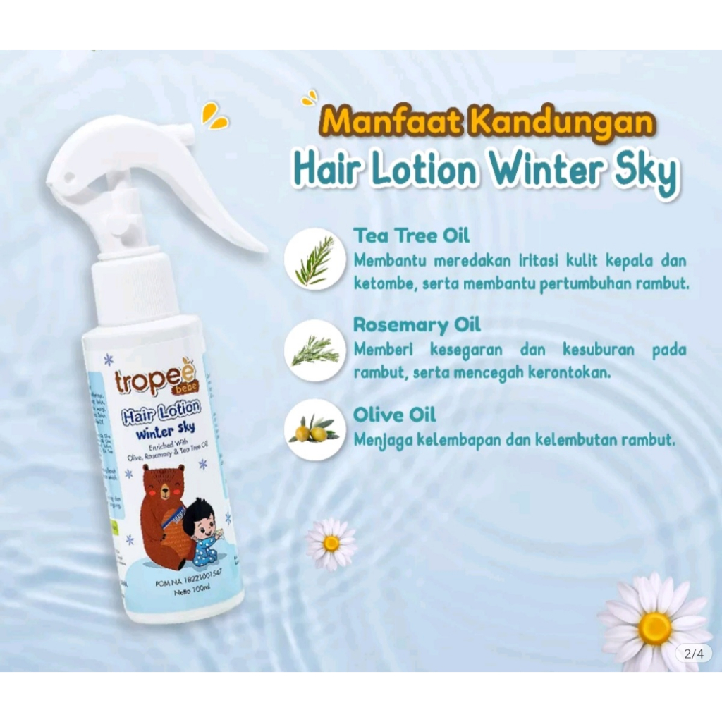 Tropeebebe hair lotion winter sky