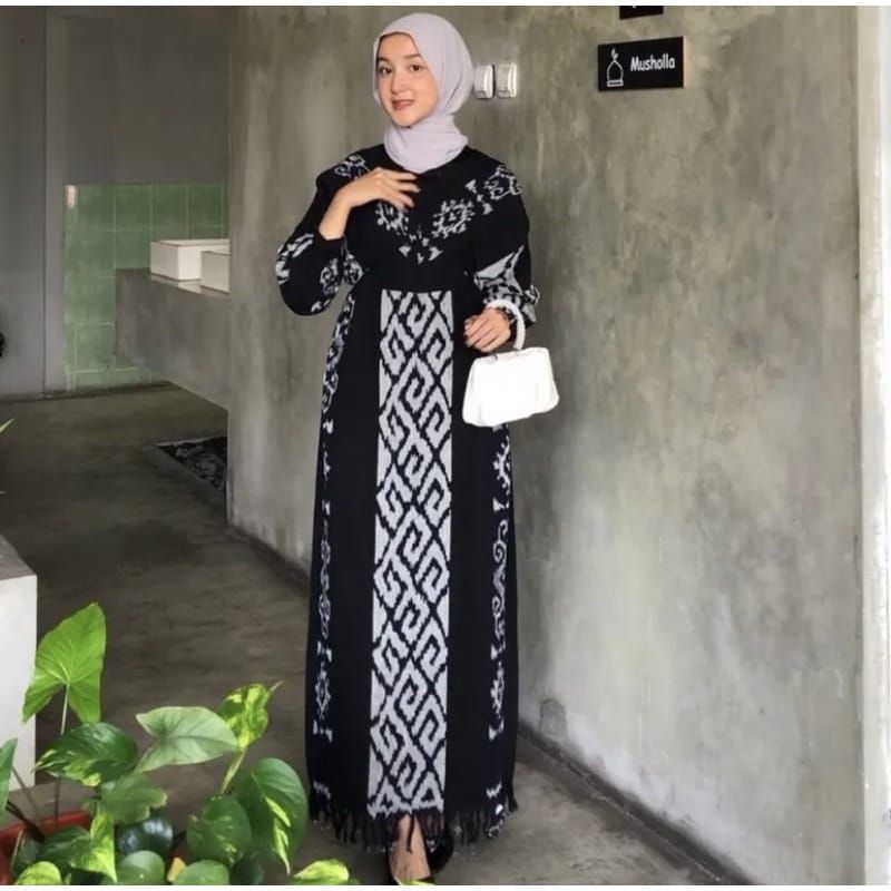 READY STOCK - RAISA TENUN BLACK - RAISA DRESS