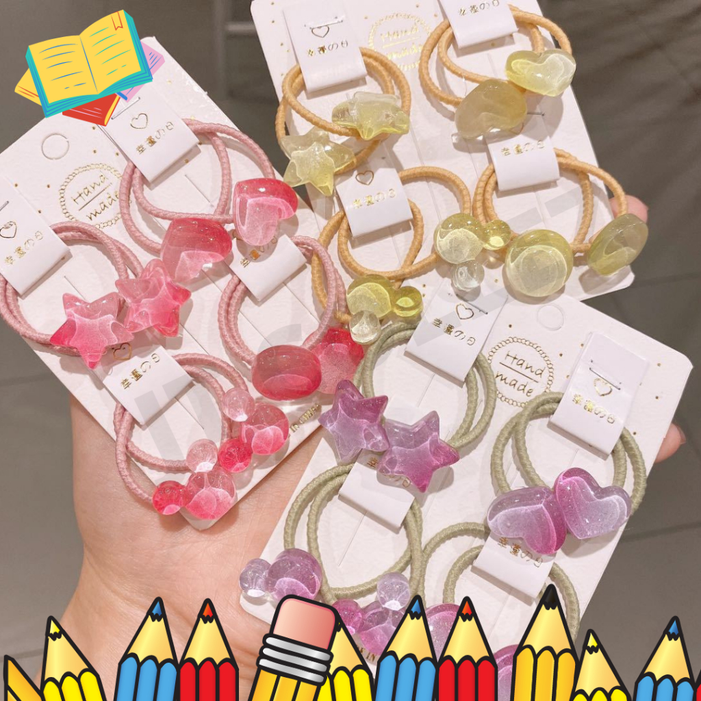 [JTC]  Karet Ikat Rambut 1 Set isi 8 psc Motif Lucu dan Gemes -SH2026