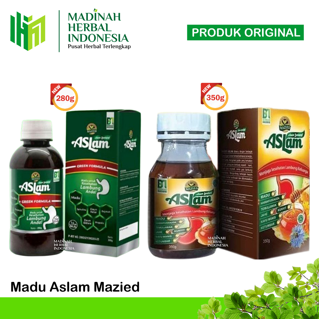 Madu Asam Lambung Aslam Mazied 350 gr - Madu Aslam Green Formula