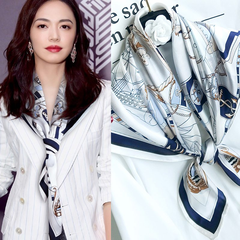 Syal Wanita  70×70 Leher Fashion Import Sutra Soft Scarf Korea Stye Premium Scarf Tas Aksesoris Sederhana Pencetakan Selendang Kebaya