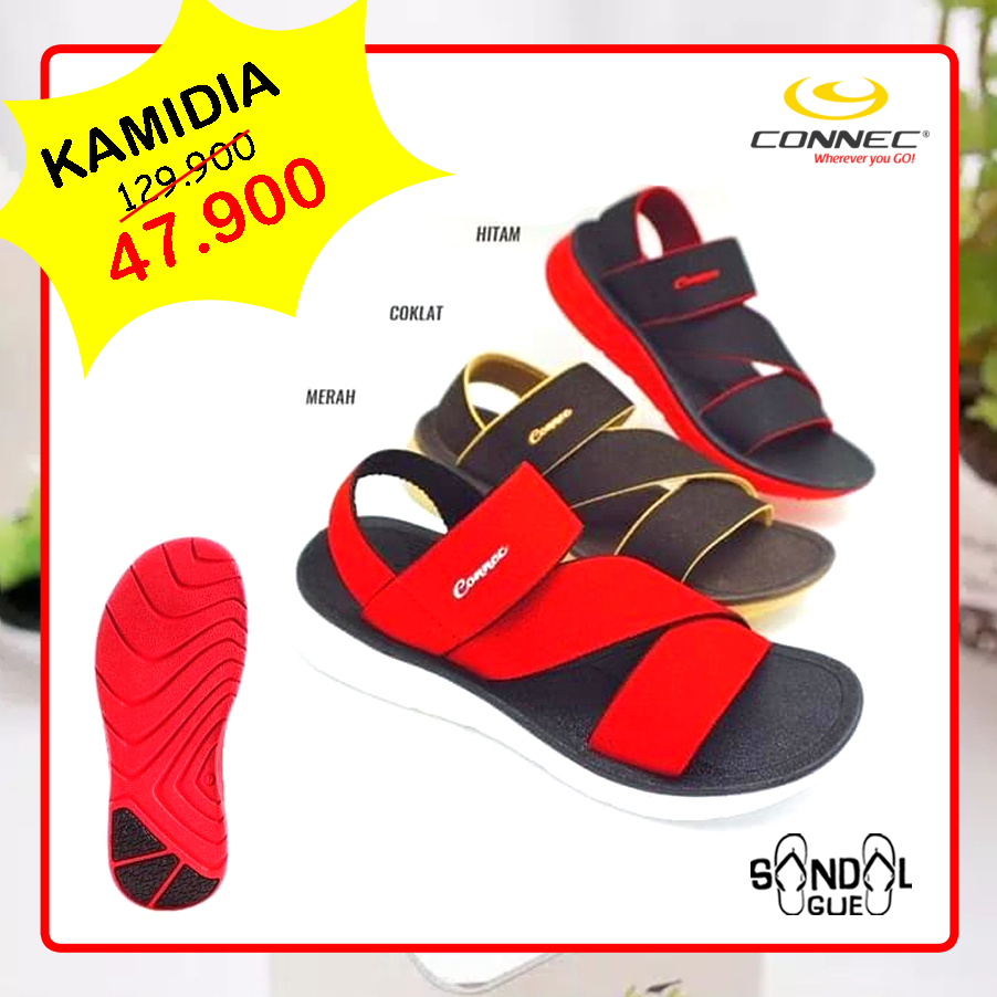 PROMO SANDAL WANITA KEKINIAN CONNEC ZEBRA RAINBOW KAMIDIA XENA 100% BARU