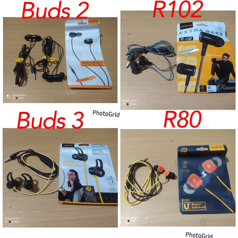 Headset Realme + Mic packing plastik klip import