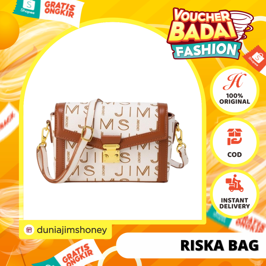 Jims Honey Riska Bag JH X Cut Meyriska Tas Selempang Clutch Wanita Kekinian Import