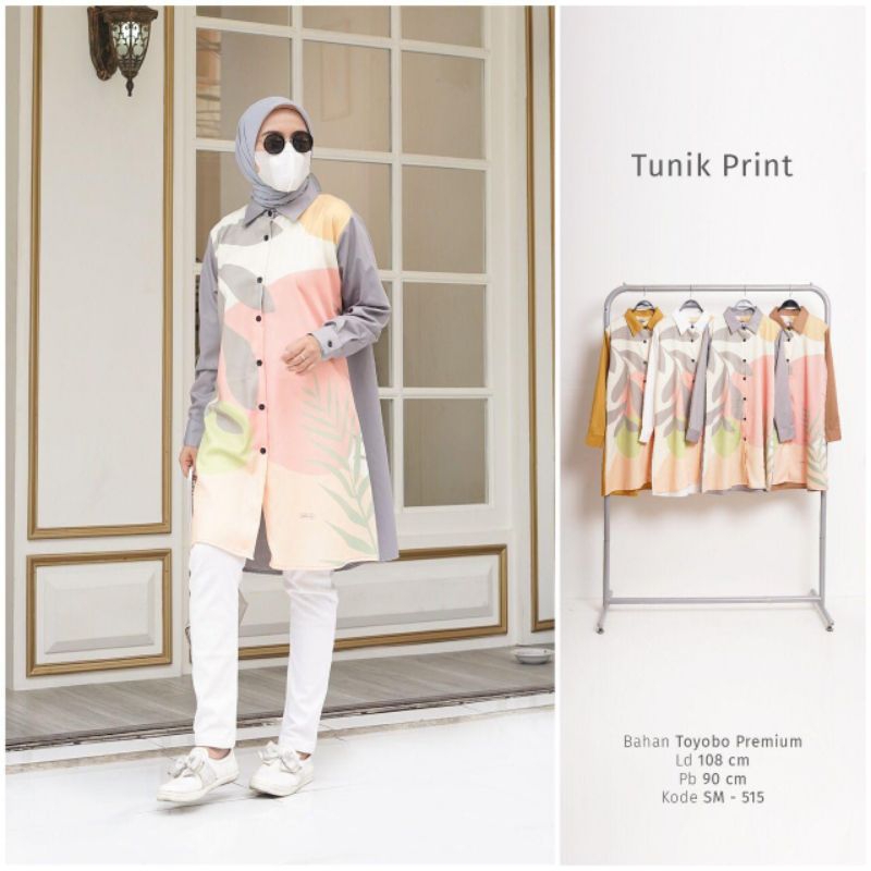 tunik polos, tunik motif, tunik printing, tunik katun, tunik toyobo
