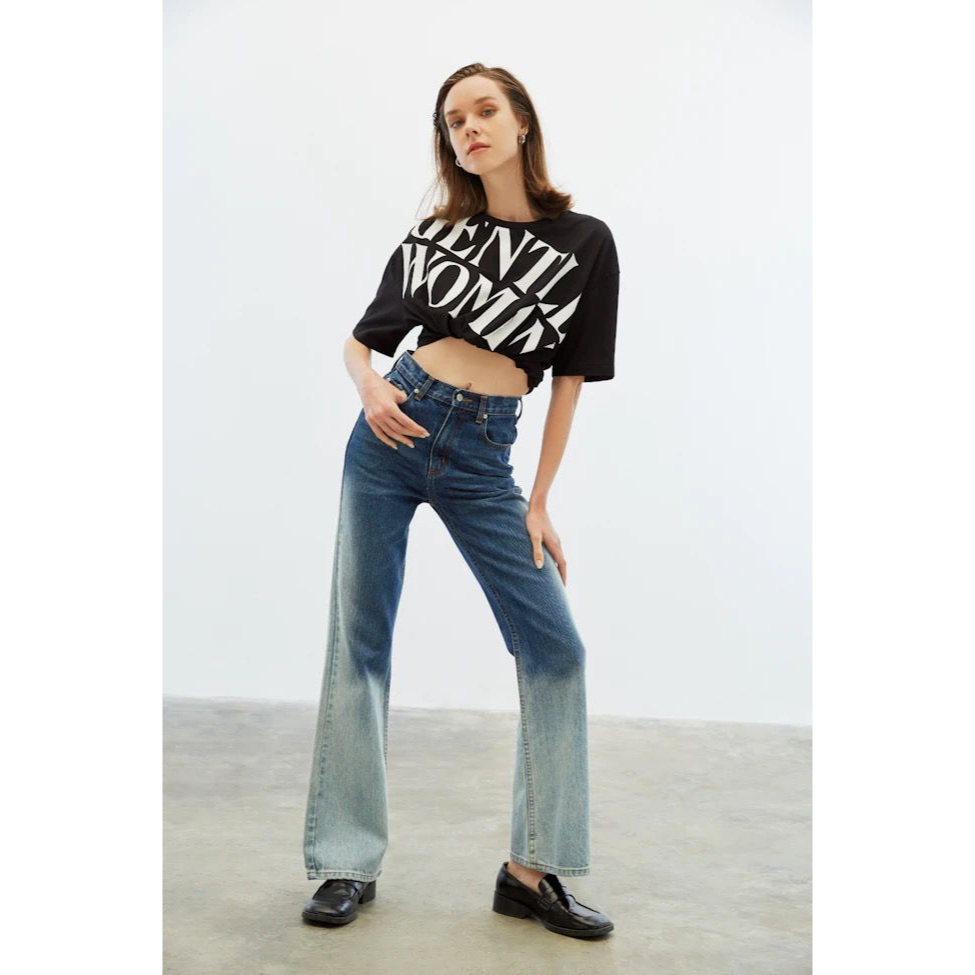 gentle woman oversized basic logo tshirt impt