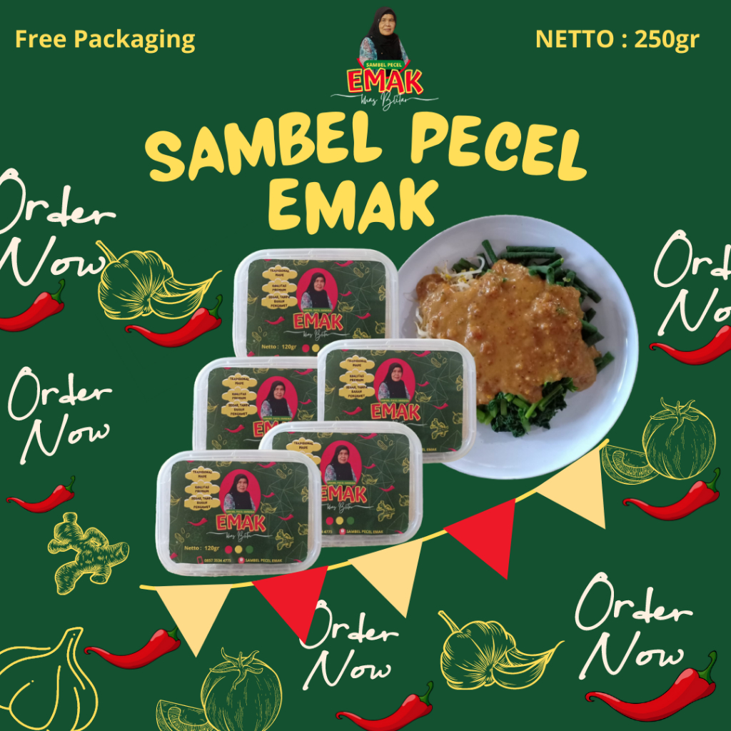 

Sambel Pecel Sangrai " EMAK " Khas Blitar 250gr