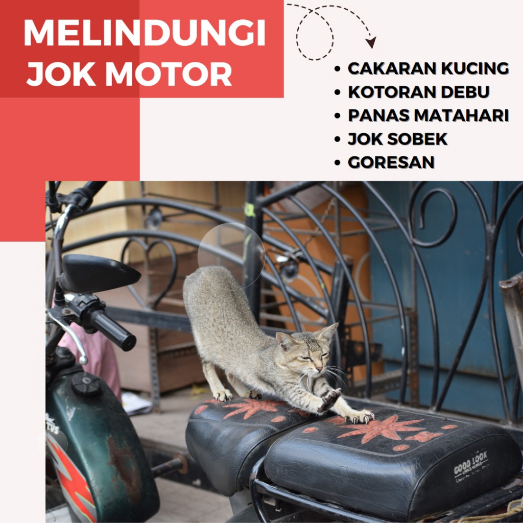 SARUNG JOK ukuran M &amp; L/ Cover Jok Motor/ Sarung Jok Jaring Universal Anti Panas/ pelapis jok motor