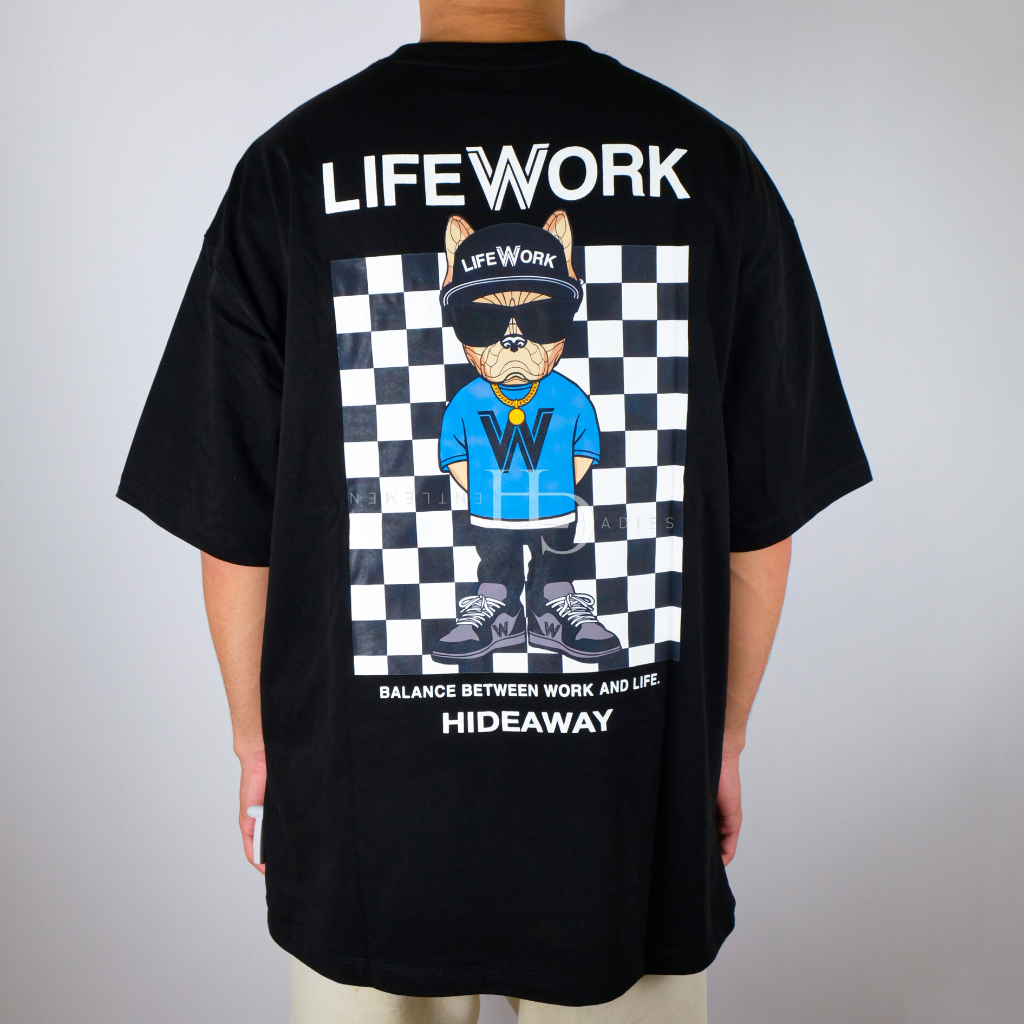 Lifework Checkerboard Hipdog Tee Black