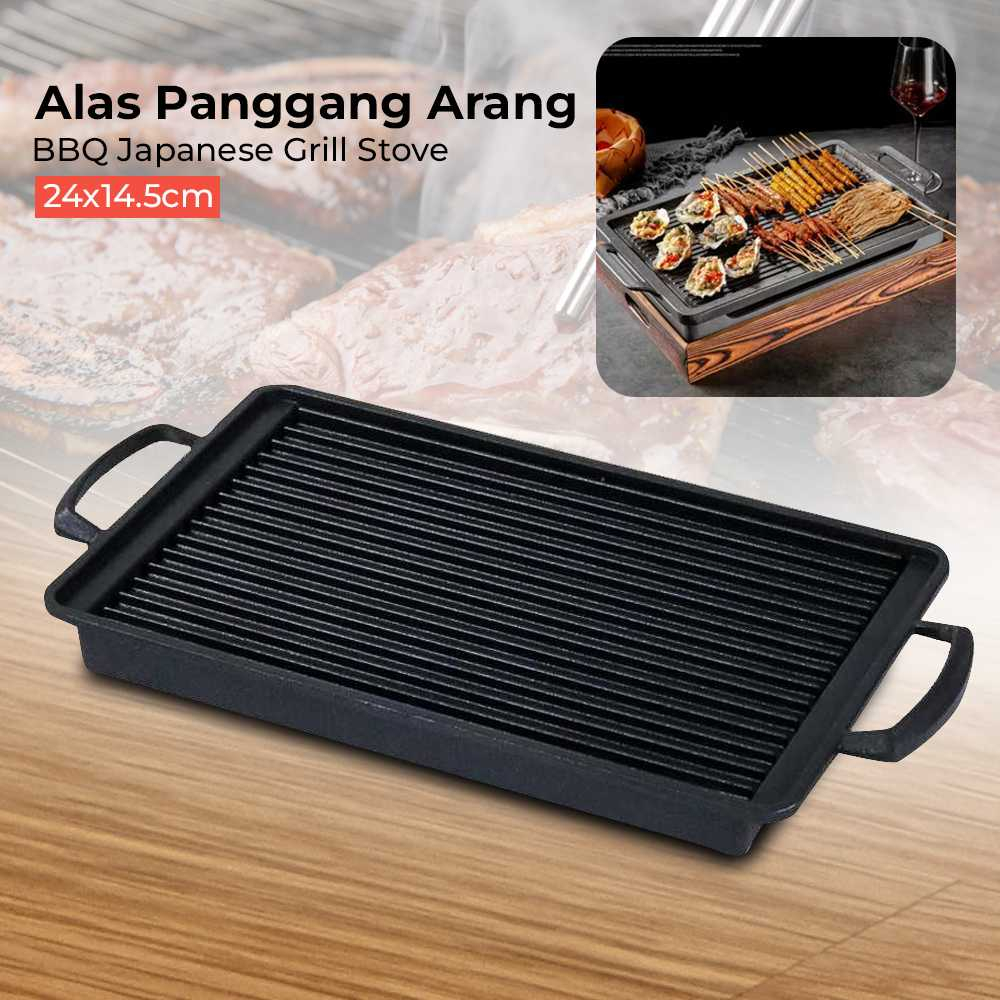 Alas Panggang Arang BBQ Portable Japanese Alat Masak Alas Panggang Arang BBQ Grill Stove 24x14.5cm