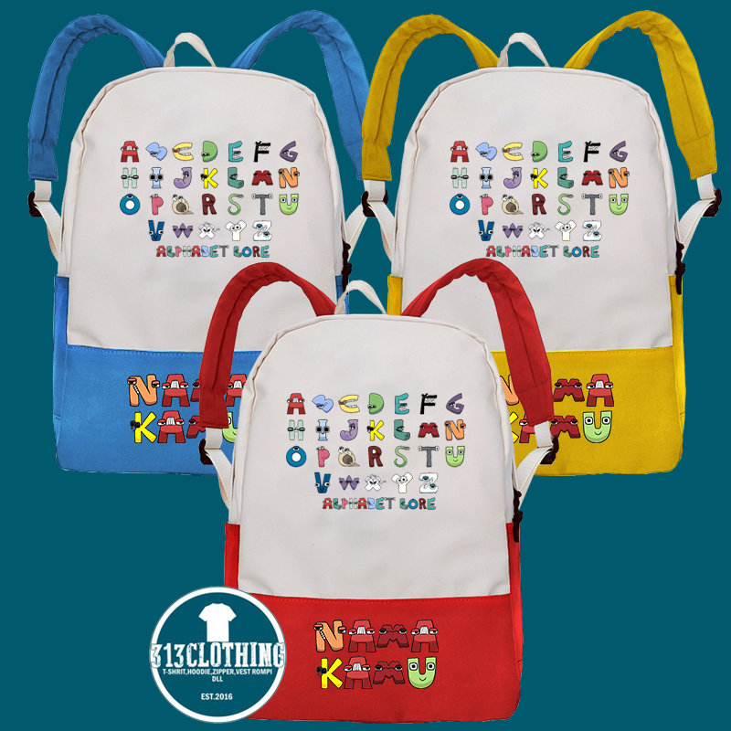 Tas Ransel Anak Alphabet Lore Tas Anak Alphabet Lore Gratis Nama