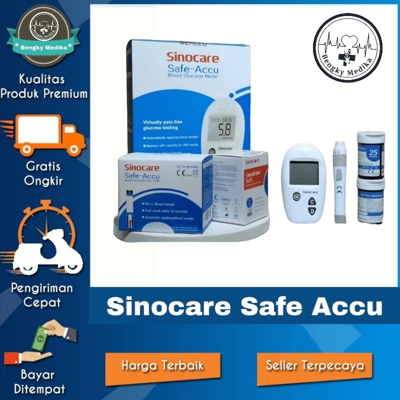 Alat Cek Gula Darah Sinocare Safe Accu  Cek Gula Darah Sinocare