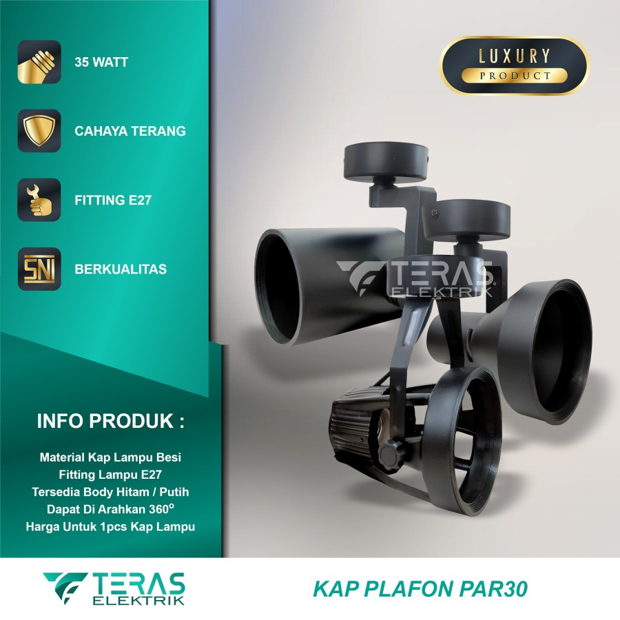 Kap lampu par 30 housing downlight spotlight Rumah Lampu Sorot Plafon Tempel