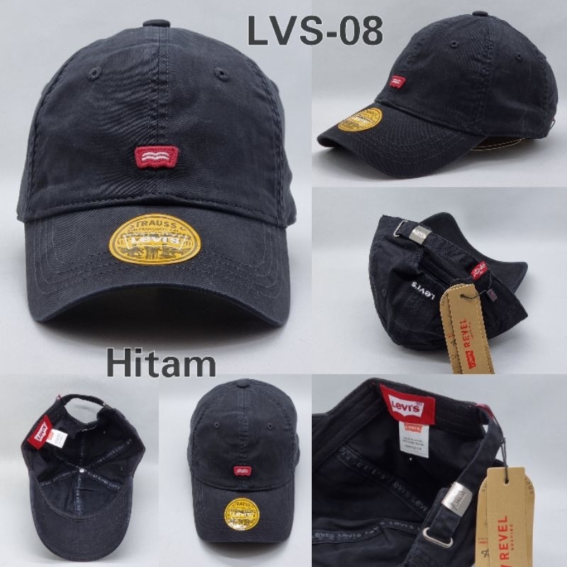 Topi Baseball Pria Cowok Golf Logo Bordir Katun Hitam Olahraga Laki Laki