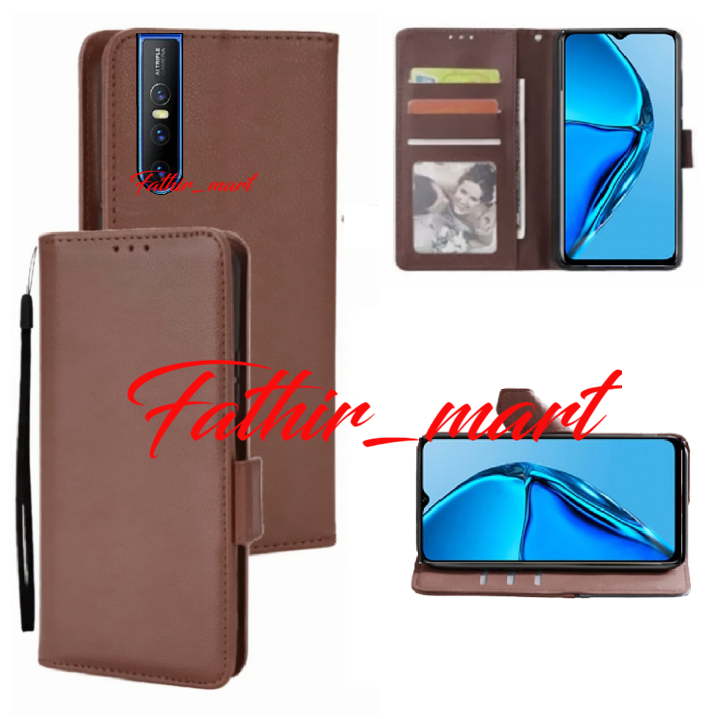 Case Dompet Hp VIVO V15 / VIVO V15 PRO Case Leather Flipcase Cover Kulit Casing Dompet