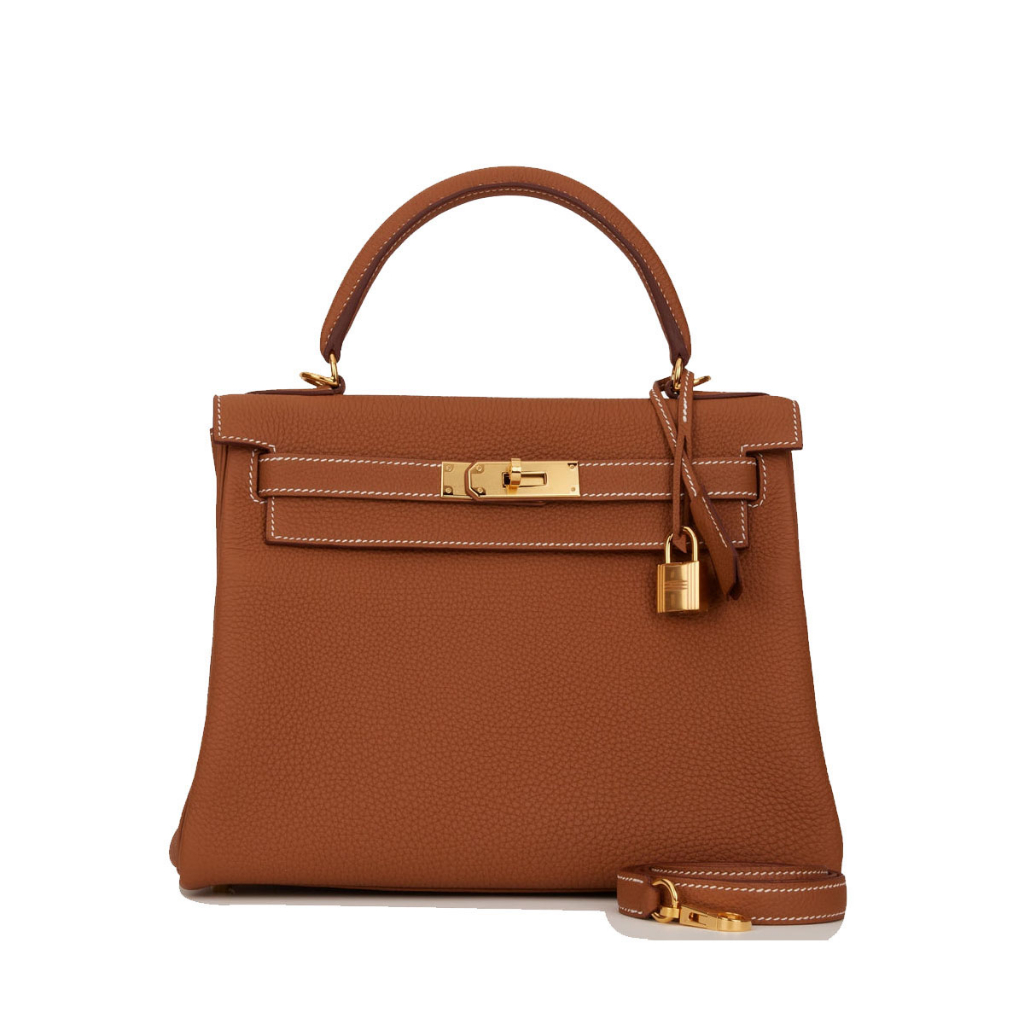 Free Box Sling Bag 28281HERMES Kelly Togo Size 28 Brown Premium