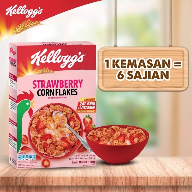 

Kellogs Strawberry Corn Flakes 180gr