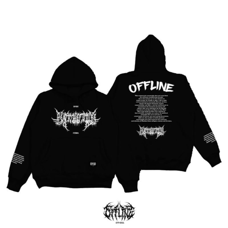 sweater pria/ motif metal offline black