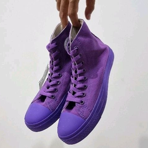 TERBARU!! Sepatu Sneakers Converse All Star Violet Full Ungu + Box Converse