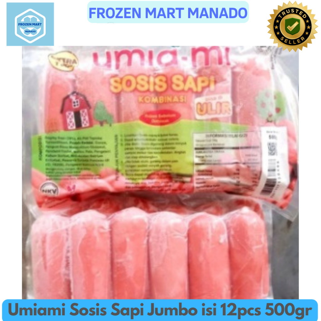 

Umiami Sosis Sapi Jumbo isi 12pcs 500gr - Frozen Mart Manado (Frozen Food Manado)