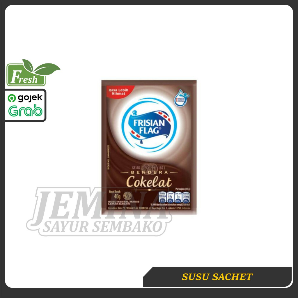 

Susu Cokelat Sachet Bendera Frisian Flag