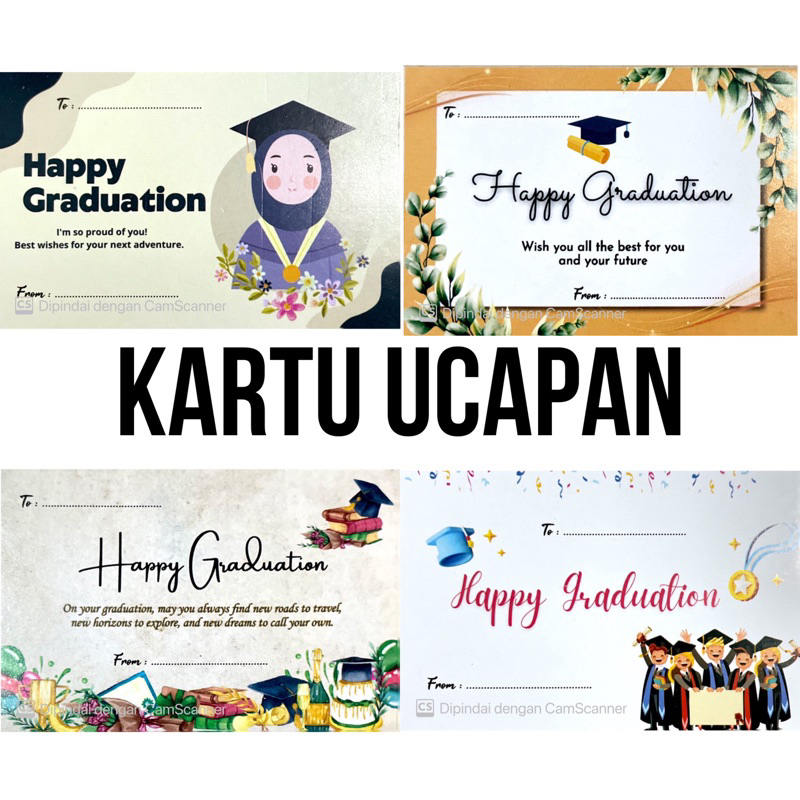Greeting Card Graduation - Gift Card - Kartu Ucapan Wisuda - Aesthetic - Kartu Ucapan Graduation - K