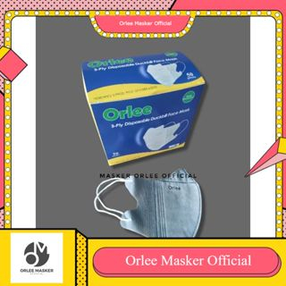 masker ORLEE duckbill cantol (isi 50), warna ABU ABU