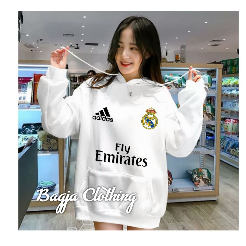 Hoodie Dewasa real madrid fly emirates