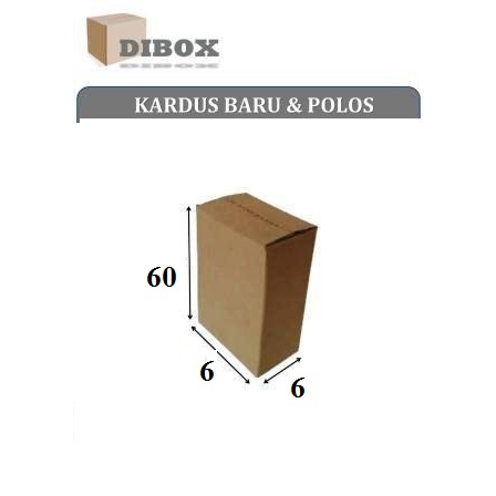 

KARDUS/BOX KARTON POLOS Uk 6 x 6 x 60 CM SINGLE WALL