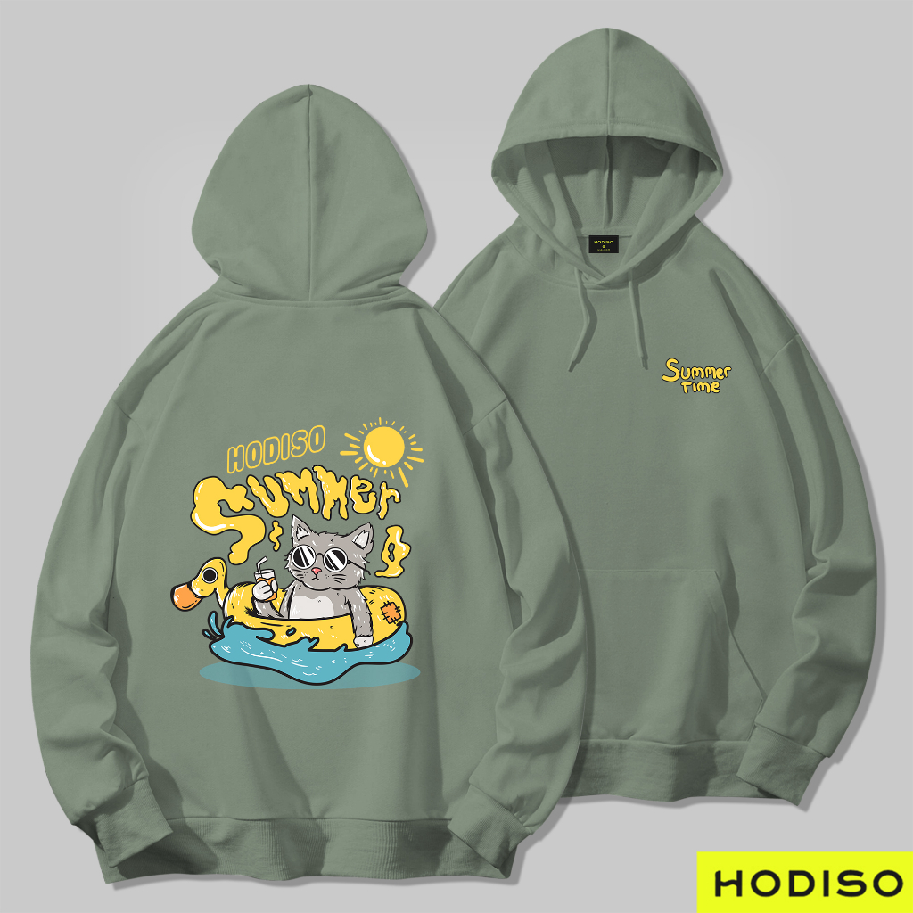 HODISO - Cat Summer  Hoodie Jumper Pullover