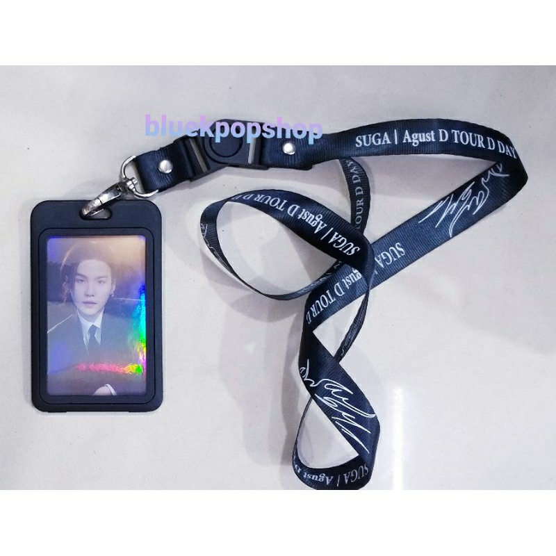 Aksesoris Fashion Lanyard 2 Sisi Kpop BTS - SUGA / Agust D - Day World Tour