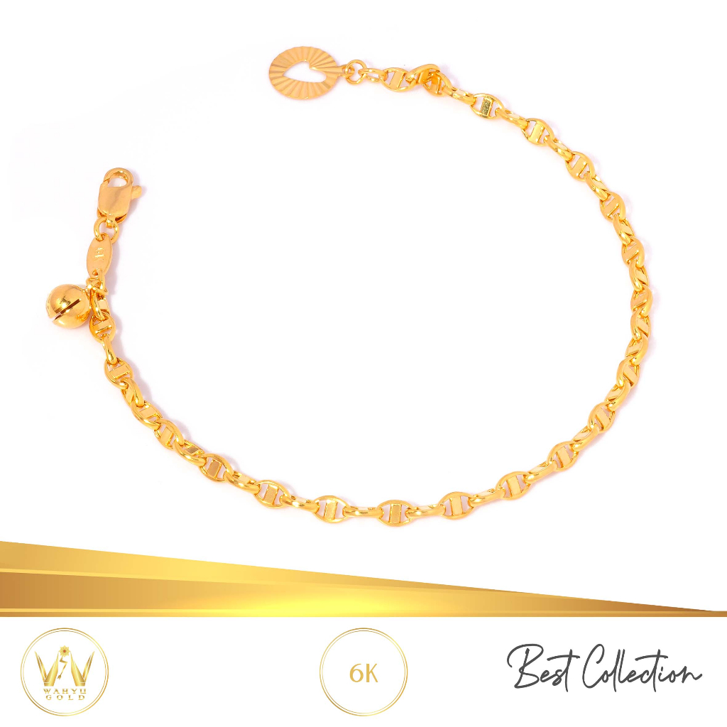 GELANG EMAS MAS 6K PERHIASAN AKSESORIS WANITA EMAS WAHYU REDJO GL13 JUNI 23