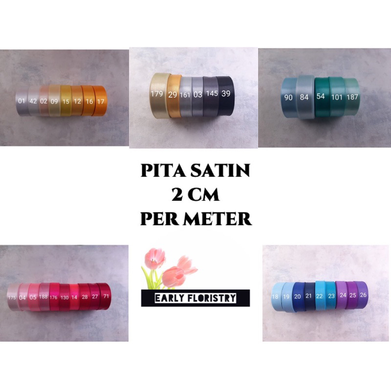 

Pita Satin 2 cm Per Meter