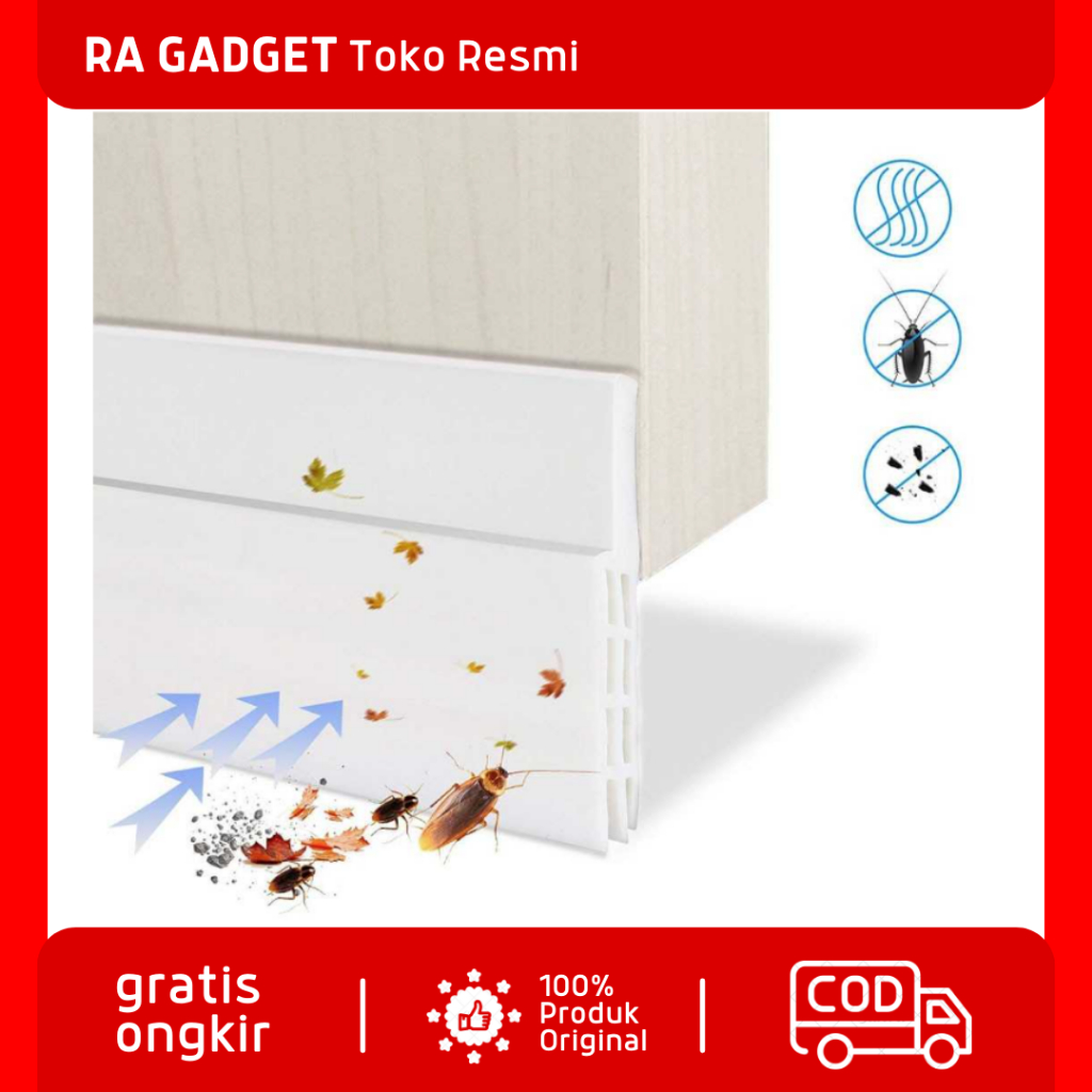 Lis Penghalang Debu Air Bawah Pintu Door Bottom Seal 100 cm / Alas Sekat Tutup Penutup Celah Lubang 