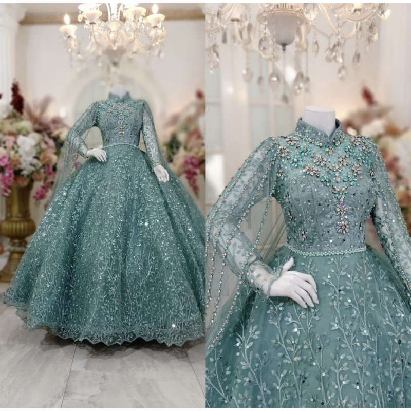 GAUN PENGANTIN BARBIE MEWAH BEREKOR//GAUN WEDDING HARNET  MODERN 2023