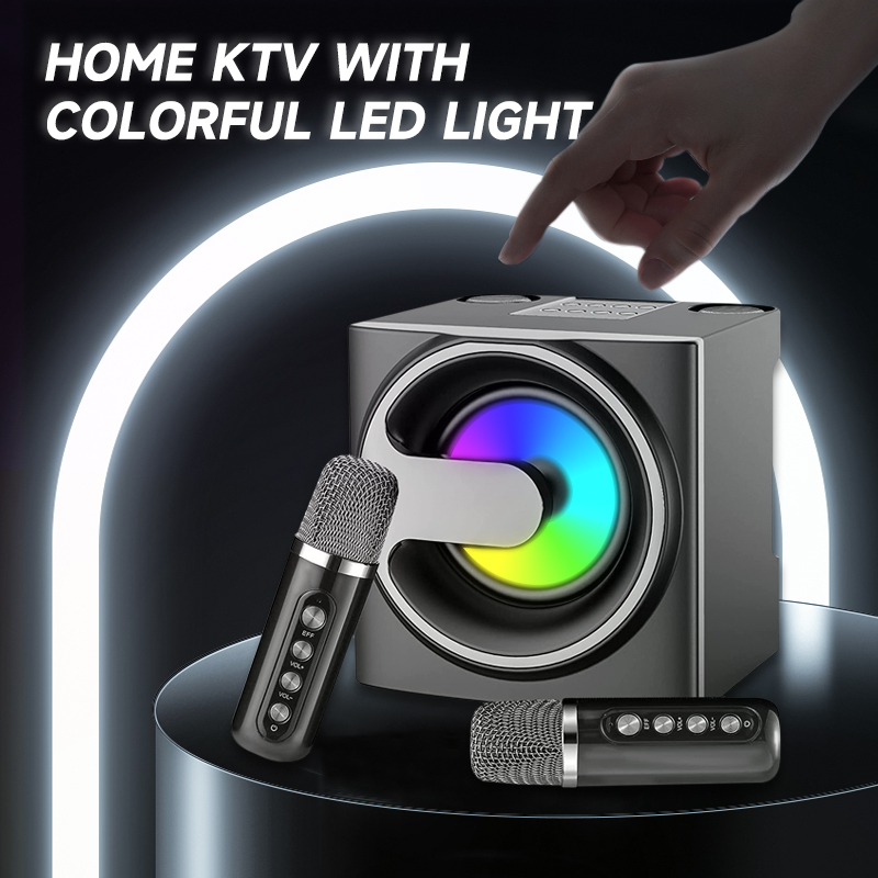 Speaker Bluetooth Karaoke Protable 2mic/ Karaoke Party Suasana Keluarga 2 Mic/Audio Stereo Surround 