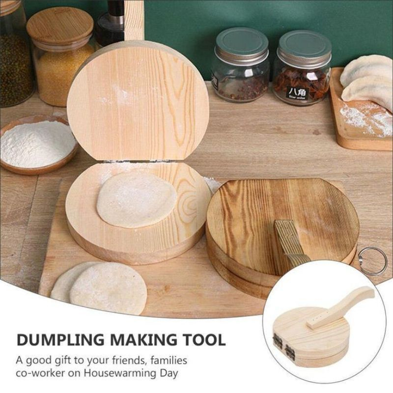 CETAKAN PANGSIT / CETAKAN DUMPLING BAHAN KAYU / CETAKAN KERUPUK GENDAR / PENEKAN ADONAN /