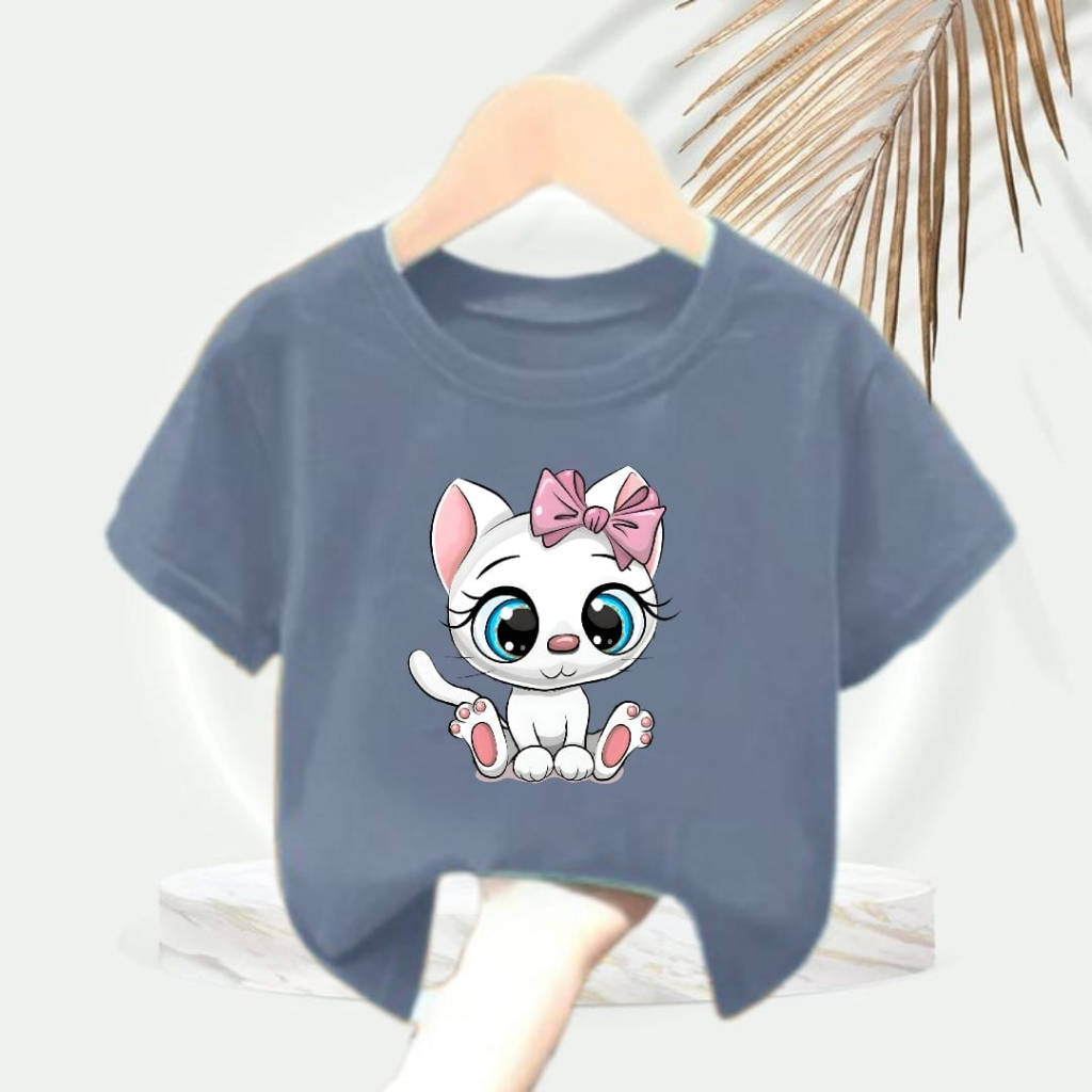 Kaos Anak Kucing Vista Terry/Atasan Size S,M,L,XL