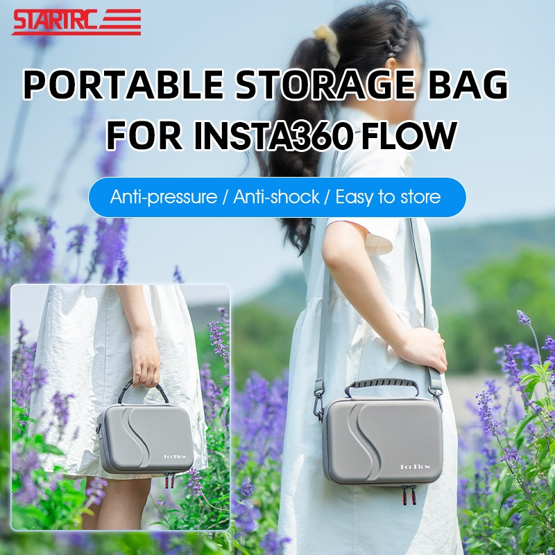 Startrc PU Storage Bag Portable Case for Insta360 Flow Carrying Case