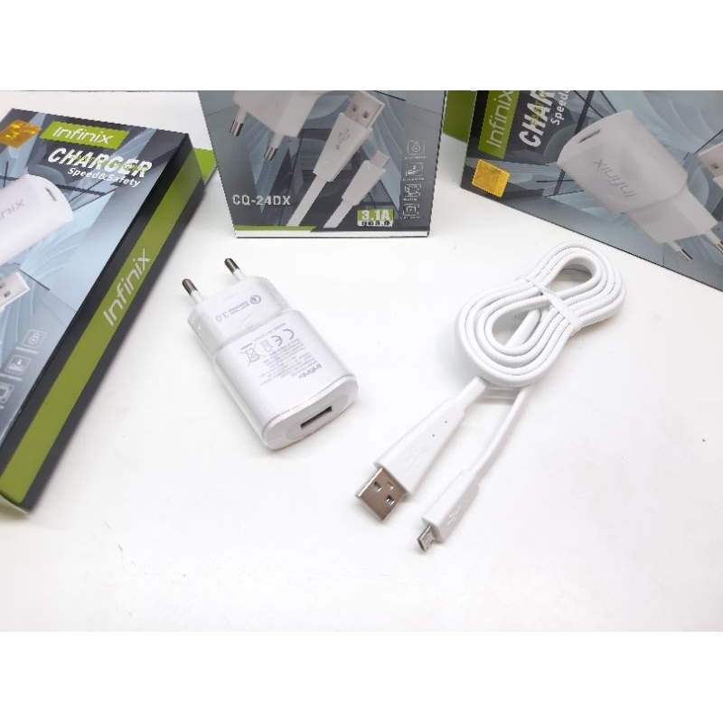 Charger Infinix CQ- 24DX Micro 3.1A Fast Charging Original