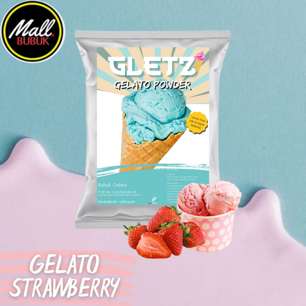 

GELATO STRAWBERRY 1Kg I Bubuk GELATO STRAWBERRY I GELATO POWDER 1Kg