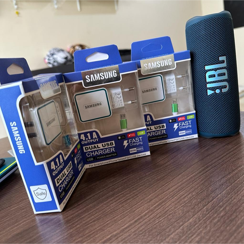 TRAVEL Charger Branded Samsung BST-1809 LED KOTAK + kabel micro FOR ANDROID SMARTPHONE 4.1A MAX SMART POWER IC PROMO SEN